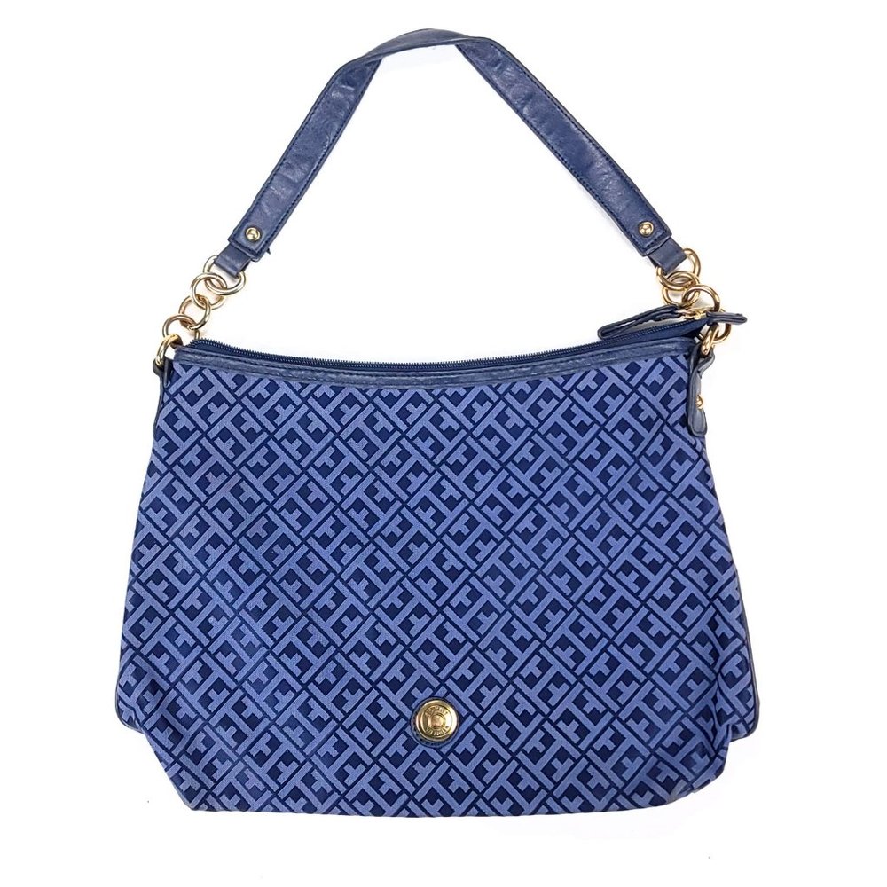 Tommy Hilfiger "TH" Logo Blue Handbag Purse